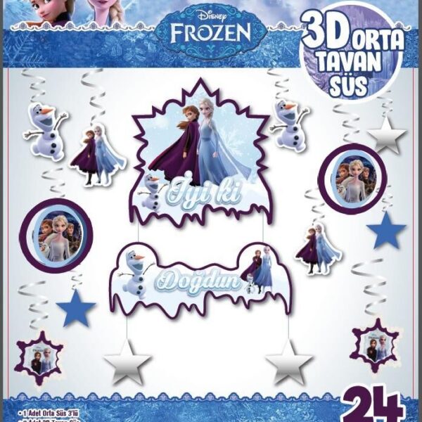 3D TAVAN SÜS 24 LÜ FROZEN