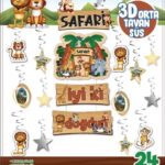 3D TAVAN SÜS 24 LÜ SAFARİ