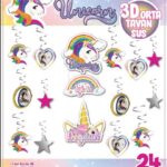 3D TAVAN SÜS 24 LÜ ÜNİCORN