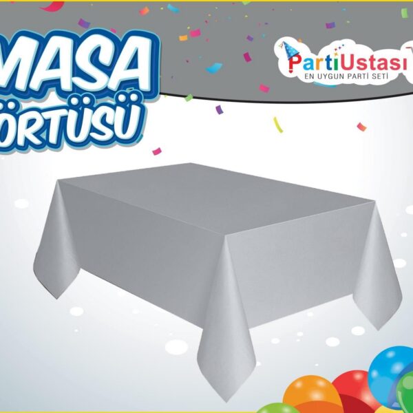 DÜZ MASA ÖRTÜSÜ GÜMÜŞ