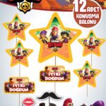 KONUŞMA BALONU SET 12 Lİ BROW STAR