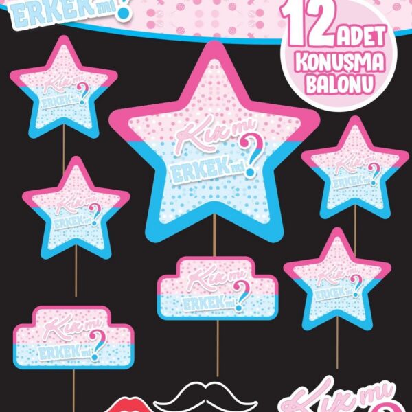 KONUŞMA BALONU SET 12 Lİ CİNSİYET
