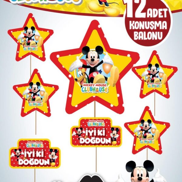 KONUŞMA BALONU SET 12 Lİ MICKEY