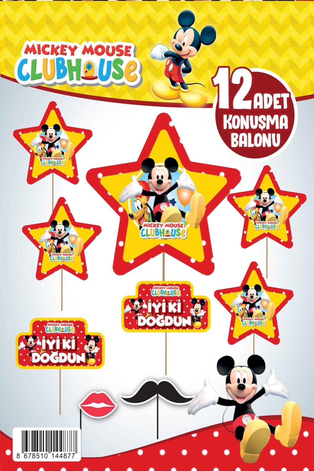 KONUŞMA BALONU SET 12 Lİ MICKEY KONUŞMA BALONU SET 12 Lİ MICKEY - Görsel 1