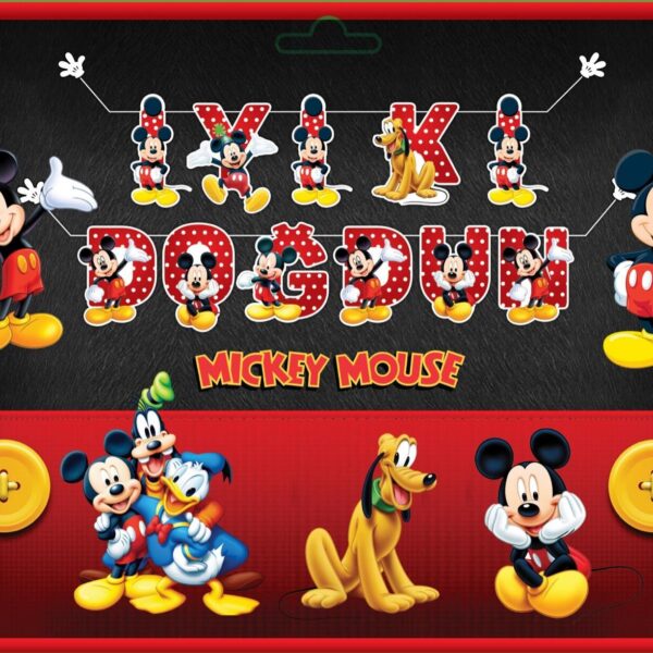 YAZI 3D BANNER MİCKEY