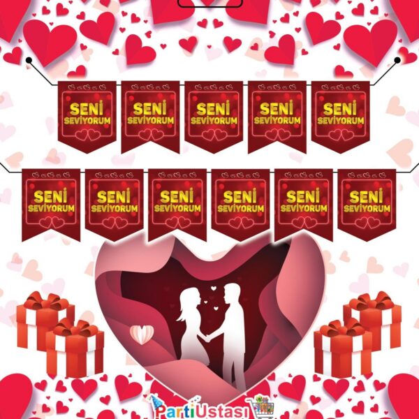 YAZI ZARF BANNER SENİ SEVİYORUM